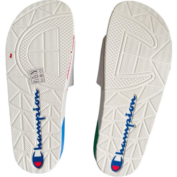 ⚽️Men’s Slides Size 11 Champion IPO Twister White Multi - Picture 7 of 12